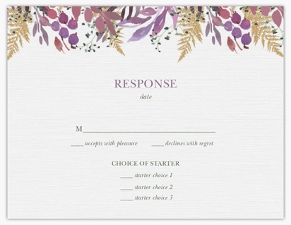 Design Preview for Templates for Bohemian RSVP Cards , Flat 10.7 x 13.9 cm
