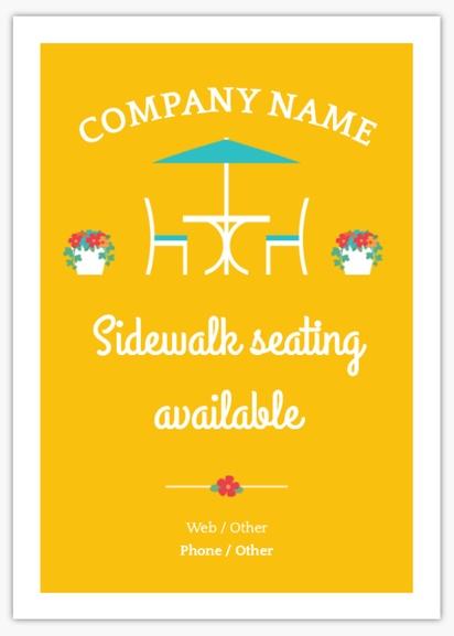 Design Preview for Templates for Food & Beverage Flyers and Pamphlets ,  No fold A6