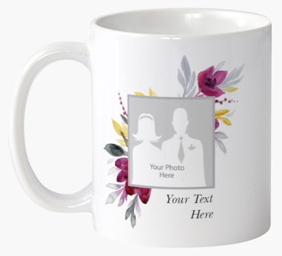 Design Preview for Design Gallery: Floral Personalised Mugs, 325 ml  2 Sided
