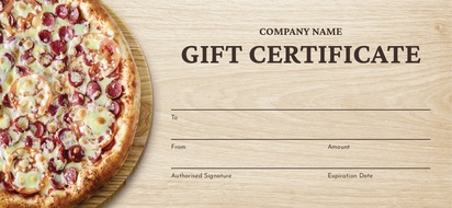 Design Preview for Design Gallery: Food Catering Gift Certificates