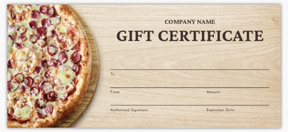 Design Preview for Design Gallery: Food & Beverage Custom Gift Certificates