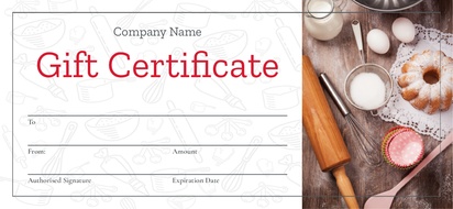 Design Preview for Design Gallery: bakeries  Gift Certificates