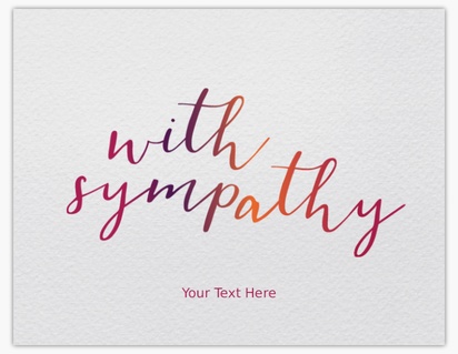 Design Preview for Design Gallery: Sympathy Note Cards, Folded 10.7 x 13.9 cm