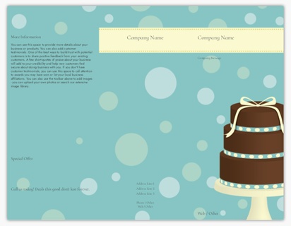 Design Preview for Design Gallery: Bakeries Menu Cards, Tri-Fold Menu