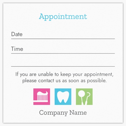 Design Preview for Dentistry Glossy Business Cards Templates, Square (2.5" x 2.5")
