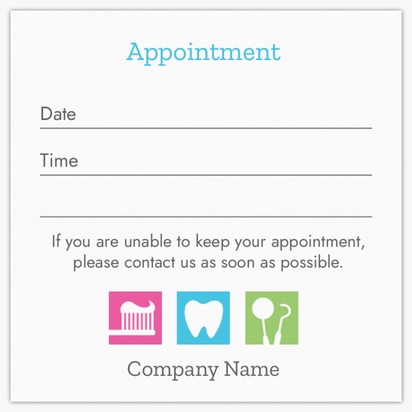 Design Preview for Design Gallery: Dentistry Square Business Cards