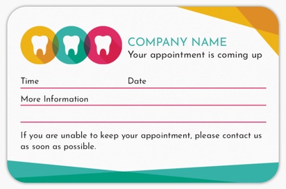 Design Preview for Design Gallery: Dentistry Rounded Corner Business Cards, Rounded Standard (85 x 55 mm)