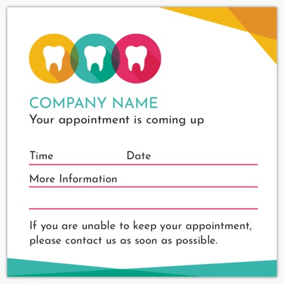 Design Preview for Design Gallery: Dentistry Standard Business Cards, Square (65 x 65 mm)