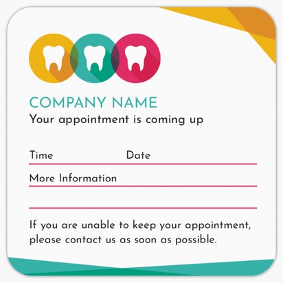 Design Preview for Design Gallery: Dentistry Rounded Corner Business Cards, Rounded Square (65 x 65 mm)