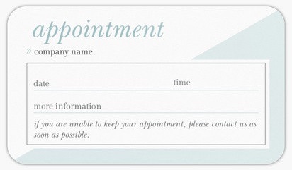 A simple appointment card white gray design for Appointment Cards