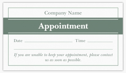 A simple simple appointment card white gray design for Appointments