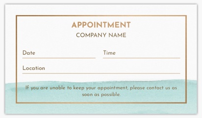 A appointment card foil white gray design for Appointments