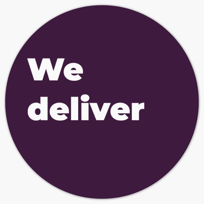 A logo delivery purple white design