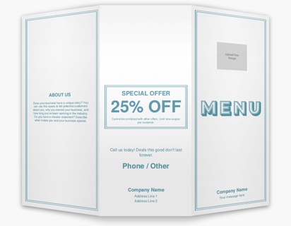 A restaurant photo blue design for Modern & Simple with 1 uploads