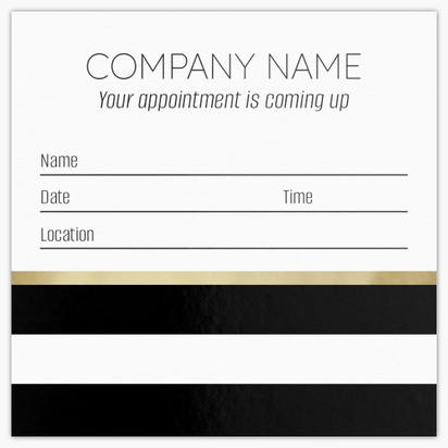 A nail appointment appointment card white black design for Appointment Cards