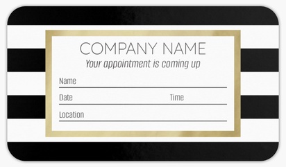 A appointment card nail appointment black white design for Modern & Simple