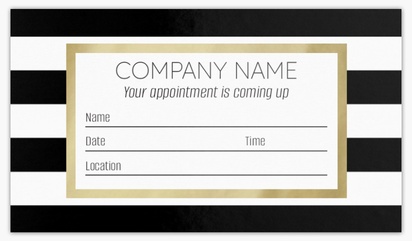 A appointment card nail appointment black white design for Modern & Simple