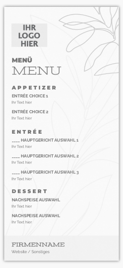 Designvorschau für Designgalerie: Speisekarten Essen & Trinken, Flach