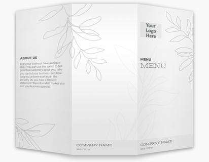Design Preview for Design Gallery: Menus, Tri-fold
