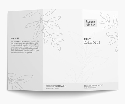 Forhåndsvisning av design for Designgalleri: Yrker - mat & drikke Menyer, 3-fløyet