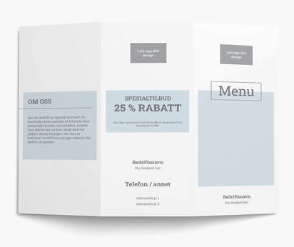 Forhåndsvisning av design for Designgalleri: Kjøttbutikker Menyer, 3-fløyet