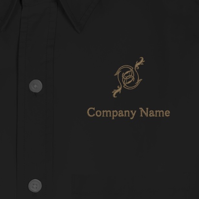 Design Preview for Design Gallery: Property & Estate Agents Men's Embroidered Dress Shirts, Men's Black