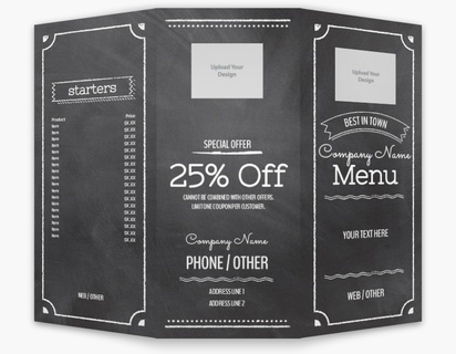 A logo restaurant black gray design for Menus with 2 uploads