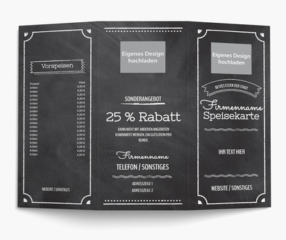 Designvorschau für Designgalerie: Speisekarten Retro, Wickelfalz