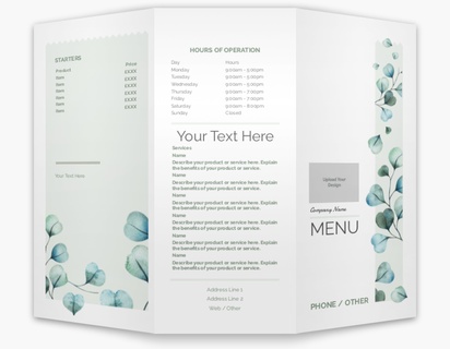 Design Preview for Design Gallery: Menus, Tri-fold