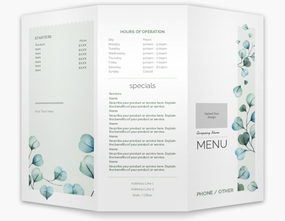 A menu elegant gray design for Menus with 1 uploads