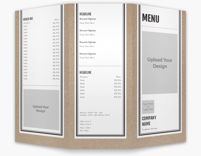A rustic menu kraft white brown design for Modern & Simple with 3 uploads