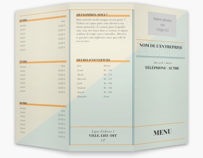 Aperçu du graphisme pour Galerie de modèles : menus pour rétro et vintage, Trois volets à plis roulés