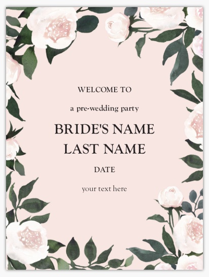 Design Preview for Wedding Events Posters Templates, 18" x 24"