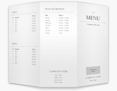 Design Preview for Design Gallery: Restaurants Menus, Tri-fold