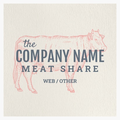 Design Preview for Design Gallery: Butcher Shops Natural Textured Business Cards