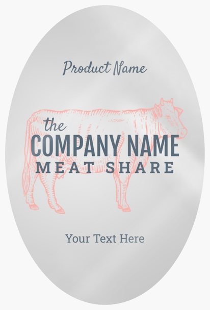 Design Preview for Design Gallery: Agriculture & Farming Roll Labels, Oval 7.5 x 5 cm Transparent Plastic
