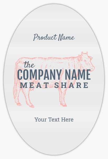 Design Preview for Agriculture & Farming Reusable Stickers Templates, 2" x 3" Oval Vertical