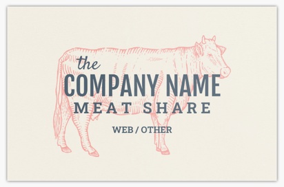 Design Preview for Design Gallery: Butcher Shops Metallic Business Cards