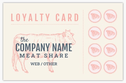 Design Preview for Design Gallery: Butcher Shops Textured Uncoated Business Cards