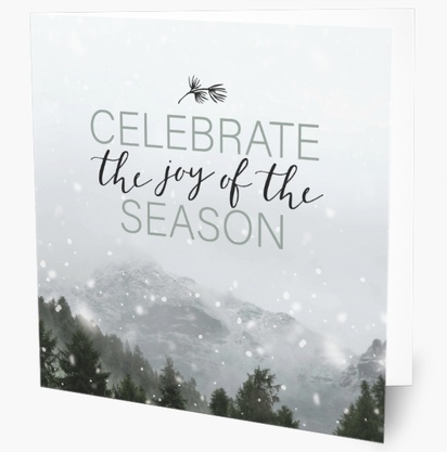 Design Preview for Design Gallery: Rustic Personalized Christmas Cards, Square 14 x 14 cm