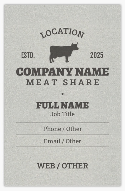Design Preview for Design Gallery: Butcher Shops Pearl Business Cards