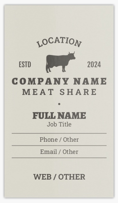 A local meat ranch gray design