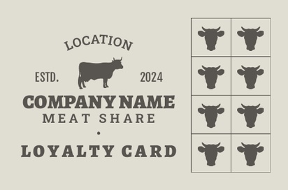 Design Preview for Design Gallery: Butcher Shops Natural Uncoated Business Cards
