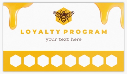 A honey bees orange white design for Loyalty Cards