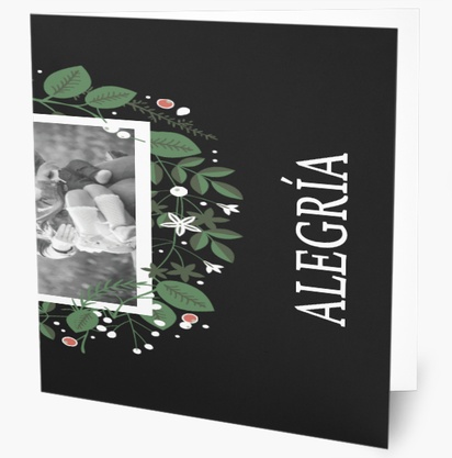 Vista previa del diseño de Galería de diseños de tarjetas de navidad para árboles y guirnaldas, 14 x 14 cm  Plegada