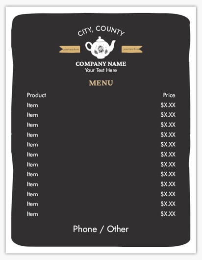 Design Preview for Elegant Tabletop Signs Templates, 8.5" x 11" Mounted