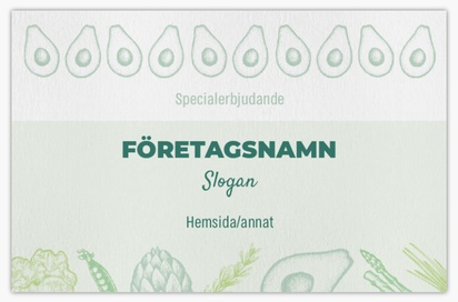 Förhandsgranskning av design för Designgalleri: Ekologisk mat Visitkort med obestruket naturligt papper
