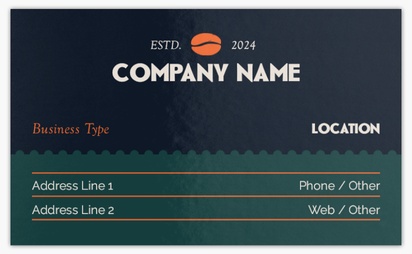 Design Preview for Design Gallery: Coffee Shops Classic Visiting Cards