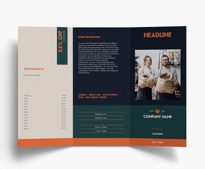 Design Preview for Design Gallery: Coffee Shops Folded Leaflets, Tri-fold DL (99 x 210 mm)