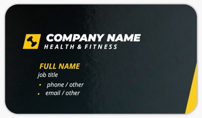 Design Preview for Yoga & Pilates Rounded Corner Business Cards Templates, Standard (3.5" x 2")